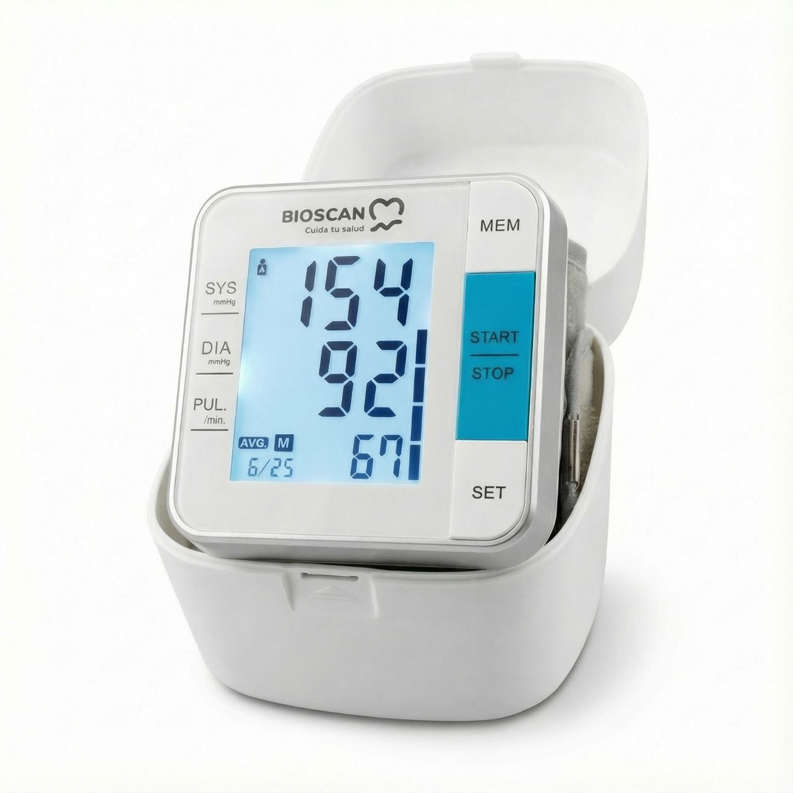 Tensiómetro digital automático BIOSCAN W02 (muñeca) con aprobación FDA y CE